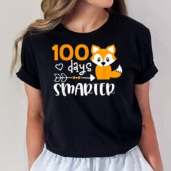 Happy 100 Days Of School Smarter Funny Cute Fox Teacher Kids T-Shirt