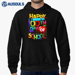 Happy 100th Day Of School Teacher Rainbow - 100 Days Smarter Hoodie