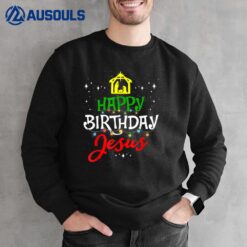 Happy Birthday Jesus Christmas Pajama Holiday Xmas Sweatshirt