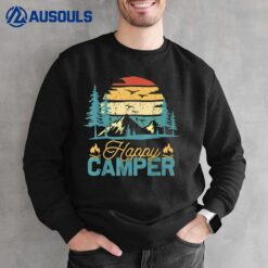 Happy Camper Retro Vintage Funny Matching Camping Crew Sweatshirt