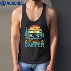 Happy Camper Retro Vintage Funny Matching Camping Crew Tank Top