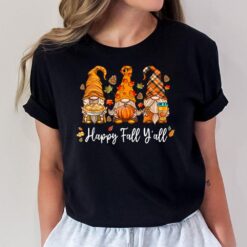 Happy Fall Y'all Gnome Pumpkin Truck Autumn Thanksgiving T-Shirt
