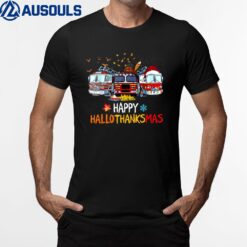 Happy Hallothankmas Firefighter T-Shirt