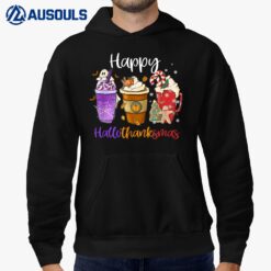 Happy Hallothanksmas Coffee Latte Halloween Thanksgiving Hoodie