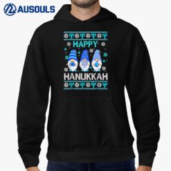 Happy Hanukkah Gnome Gnomies Menorah Pajama Ugly Hoodie