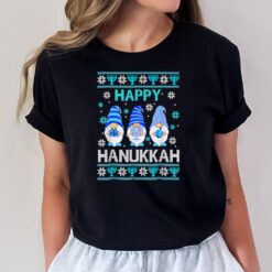 Happy Hanukkah Gnome Gnomies Menorah Pajama Ugly T-Shirt