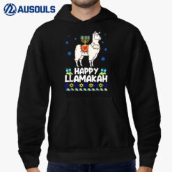 Happy Hanukkah Llama Funny Happy Llamakah Squad Cute Alpaca Hoodie