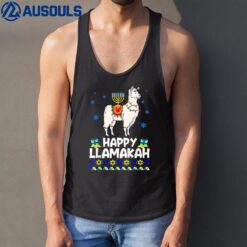 Happy Hanukkah Llama Funny Happy Llamakah Squad Cute Alpaca Tank Top