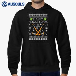 Happy Hockeydays Ugly Christmas Xmas Hockey Men Boys Kids Hoodie