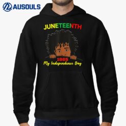 Happy Junenth Independence n Youth Afro Locs Black Boy Hoodie