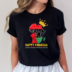 Happy Kwanzaa African Black Woman Queen Gold Crown T-Shirt