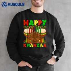 Happy Kwanzaa Drum Kinara Seven Candles Africa Celebration Sweatshirt