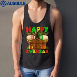 Happy Kwanzaa Drum Kinara Seven Candles Africa Celebration Tank Top