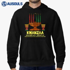 Happy Kwanzaa Kinara Candles African American Christmas Day Hoodie
