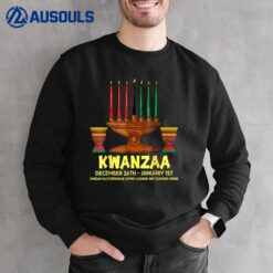 Happy Kwanzaa Kinara Candles African American Christmas Day Sweatshirt