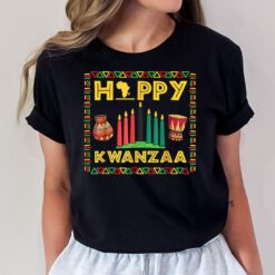 Happy Kwanzaa Kinara Candles Principles African American T-Shirt