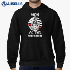 Mom Of 2 Firefighters USA Flag Proud T-Shirt