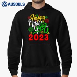 Happy New Year 2023 Colorful Fireworks Matching Family Kids Hoodie