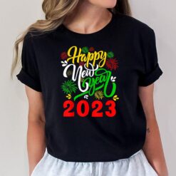 Happy New Year 2023 Colorful Fireworks Matching Family Kids T-Shirt