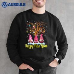 Happy New Year 2023 Pink Gnomes Xmas Family Fireworks Sweatshirt