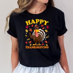 Happy Thanksgiving  Pilgrim Turkey Fall Season T-Shirt