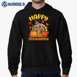 Happy Thanksgiving s For Boys Girls Kids Pilgrim Turkey Hoodie