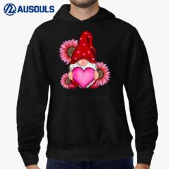 Happy Valentine's Day Gnome with Leopard Sunflower Valentine Hoodie