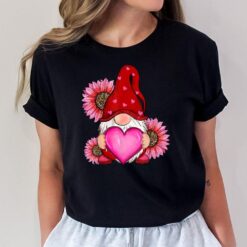 Happy Valentine's Day Gnome with Leopard Sunflower Valentine T-Shirt