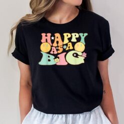 Happy as a Little  Big Sorority Reveal Retro Flower Happy T T-Shirt