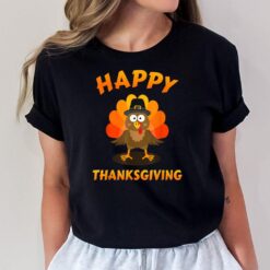 Happy thanksgiving with cute turkey for holiday season T-Shirt