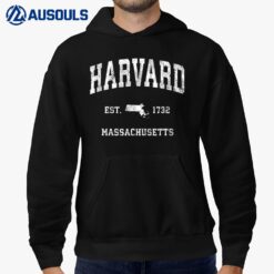 Harvard Massachusetts MA Vintage Athletic Sports Design Hoodie