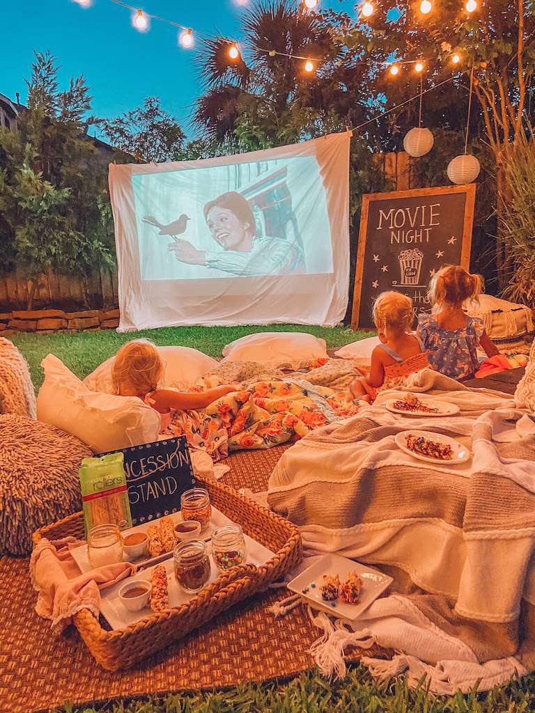 Have a backyard movie night