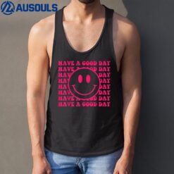 Have A Good Day Pink Smile Face Preppy Aesthetic Trendy Ver 2 Tank Top