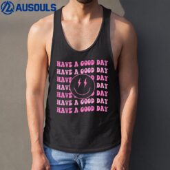 Have A Good Day Pink Smile Face Preppy Aesthetic Trendy Tank Top