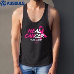 He Can Heal Cancer Awesome Breast Cancer Awareness Gifts Tank Top