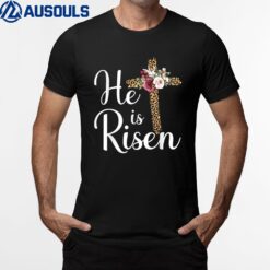 He Is Risen Jesus Christ Cross Easter Sunday Long Sleeve T-Shirt