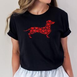 Heart Dog Lover Gifts Dachshund Puppy Valentines Day T-Shirt