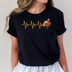 Heartbeat Turkey Nurse Thanksgiving Scrub Top Fall RN ICU ER T-Shirt