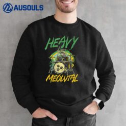 Heavy Metal Punk Rock Fan Cat Lover Cat Owner Heavy Meowtal Sweatshirt