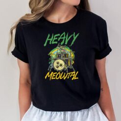 Heavy Metal Punk Rock Fan Cat Lover Cat Owner Heavy Meowtal T-Shirt