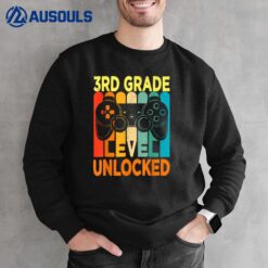 Hello 3rd Grade Level Unlocked Video Game Back to School Boy Sweatshirt