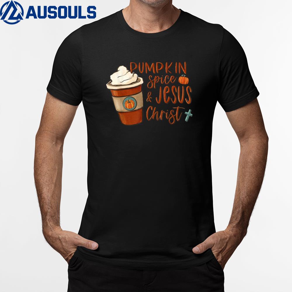 Hello Fall Pumpkin Spice & Jesus Christ Cute Coffee Lovers T-Shirt Hoodie Sweatshirt For Men Women