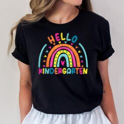 Hello Kindergarten Rainbow Back to School for Kids Boys Girl T-Shirt