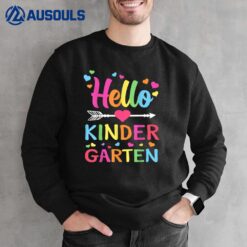 Hello Kindergarten Team Kinder Back to School Teacher Kids Sweatshirt