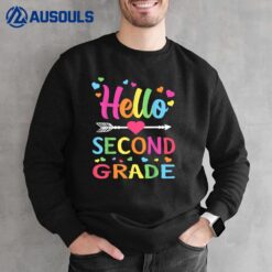 Hello Second Grade Team 2nd Grade Back to School Teacher Kid Sweatshirt