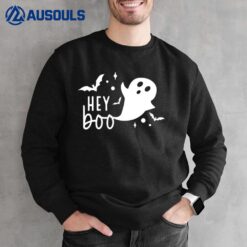Hey Boo Cute Halloween Ghost Funny Autumn Fall Spooky Sweatshirt