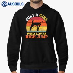 High Jump Player Vintage Just A Girl Who Loves High Jump Hoodie