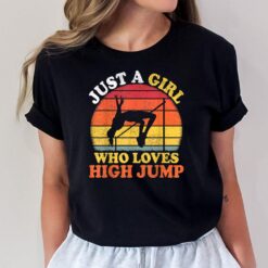 High Jump Player Vintage Just A Girl Who Loves High Jump T-Shirt