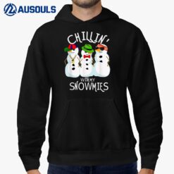 Hip Hop Music Christmas Snowman Chillin' With My Snowmies Hoodie