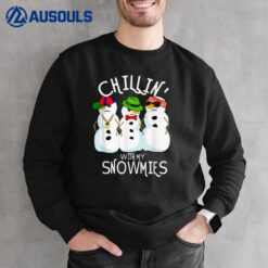 Hip Hop Music Christmas Snowman Chillin' With My Snowmies Sweatshirt